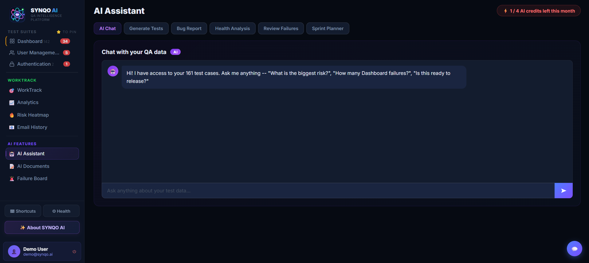 AI Assistant chat
